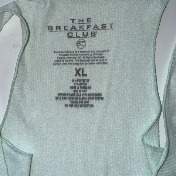 The Breakfast Club Racerback Tank Top Sincerely Yours Graphic Lt Green Size XL - Picture 4 of 5